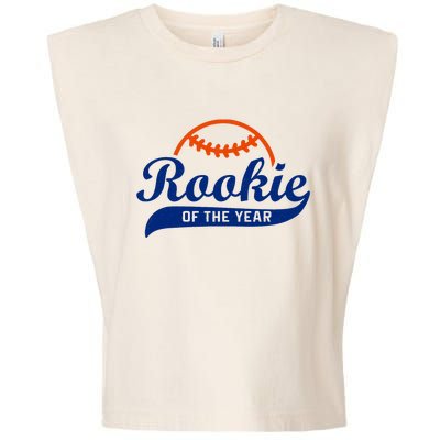 Baseball Funny Retro Rookie Of The Year Garment-Dyed Women's Muscle Tee