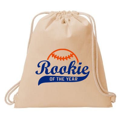Baseball Funny Retro Rookie Of The Year Drawstring Bag