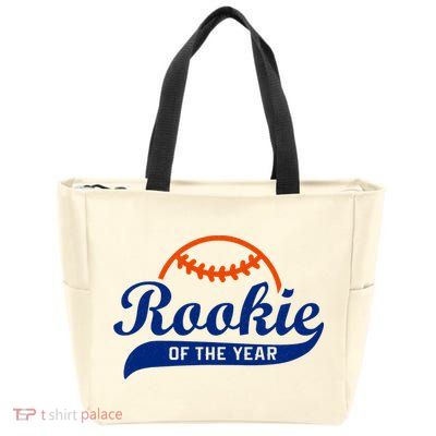 Baseball Funny Retro Rookie Of The Year Zip Tote Bag