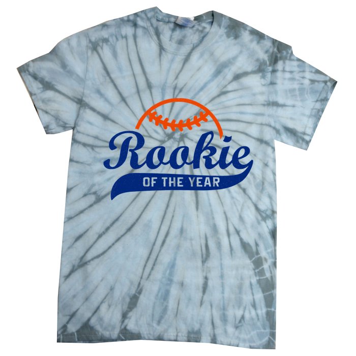 Baseball Funny Retro Rookie Of The Year Tie-Dye T-Shirt