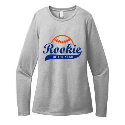 Baseball Funny Retro Rookie Of The Year Womens CVC Long Sleeve Shirt