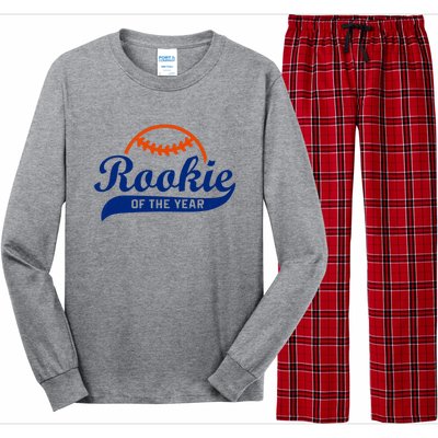 Baseball Funny Retro Rookie Of The Year Long Sleeve Pajama Set