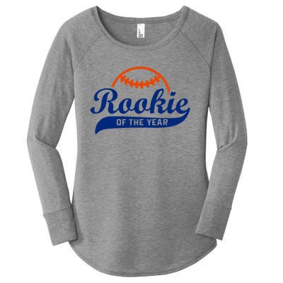 Baseball Funny Retro Rookie Of The Year Women's Perfect Tri Tunic Long Sleeve Shirt