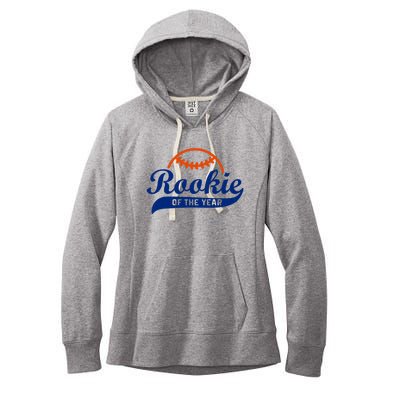 Baseball Funny Retro Rookie Of The Year Women's Fleece Hoodie