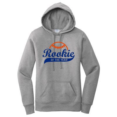 Baseball Funny Retro Rookie Of The Year Women's Pullover Hoodie