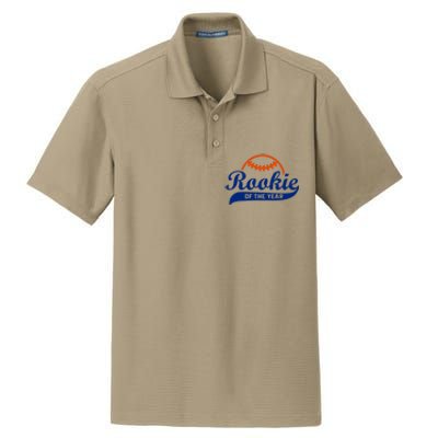 Baseball Funny Retro Rookie Of The Year Dry Zone Grid Polo