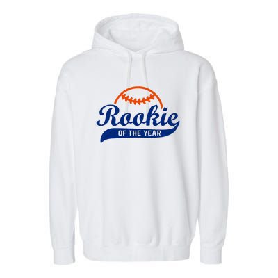 Baseball Funny Retro Rookie Of The Year Garment-Dyed Fleece Hoodie