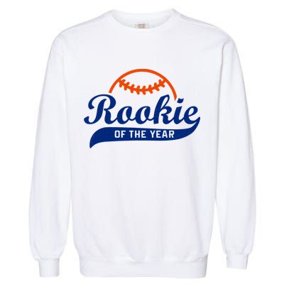 Baseball Funny Retro Rookie Of The Year Garment-Dyed Sweatshirt