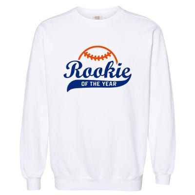 Baseball Funny Retro Rookie Of The Year Garment-Dyed Sweatshirt