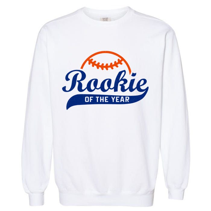 Baseball Funny Retro Rookie Of The Year Garment-Dyed Sweatshirt