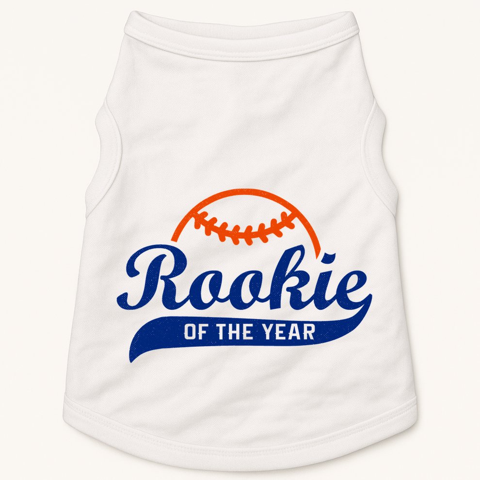 Baseball Funny Retro Rookie Of The Year Doggie Tank