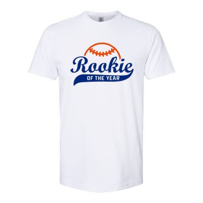 Baseball Funny Retro Rookie Of The Year Softstyle CVC T-Shirt