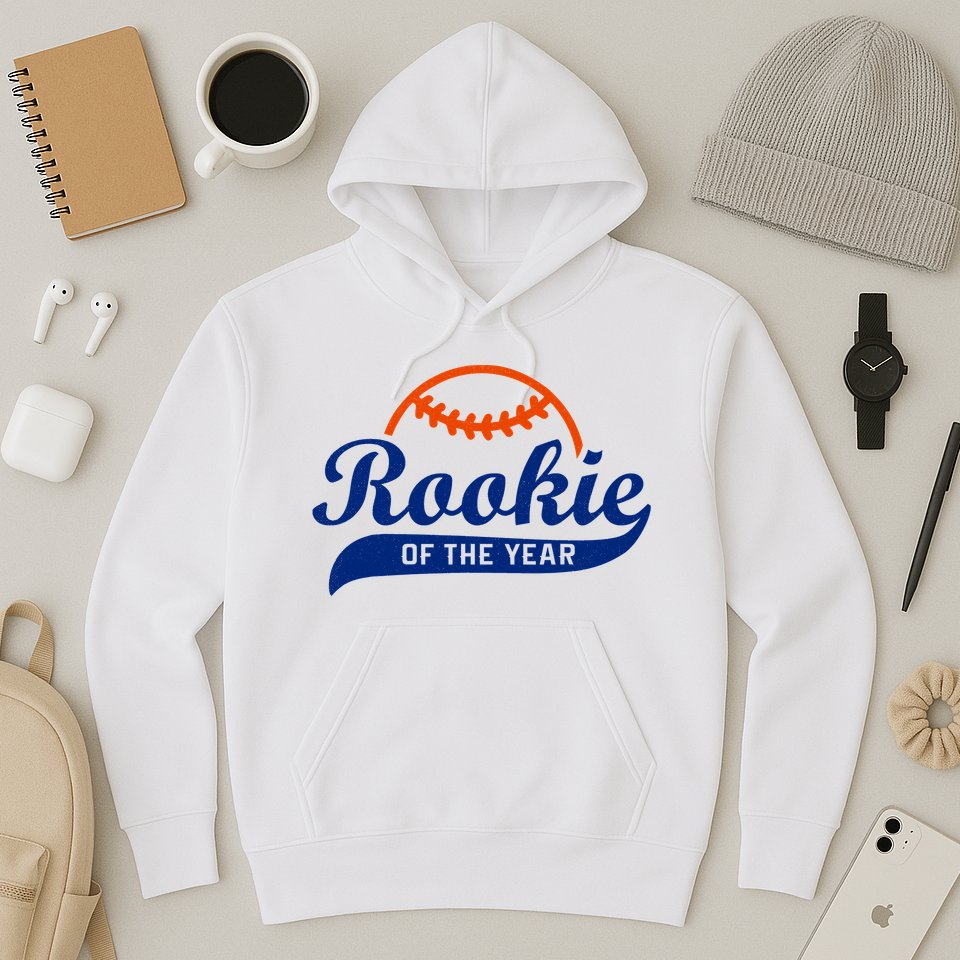 Baseball Funny Retro Rookie Of The Year Hoodie