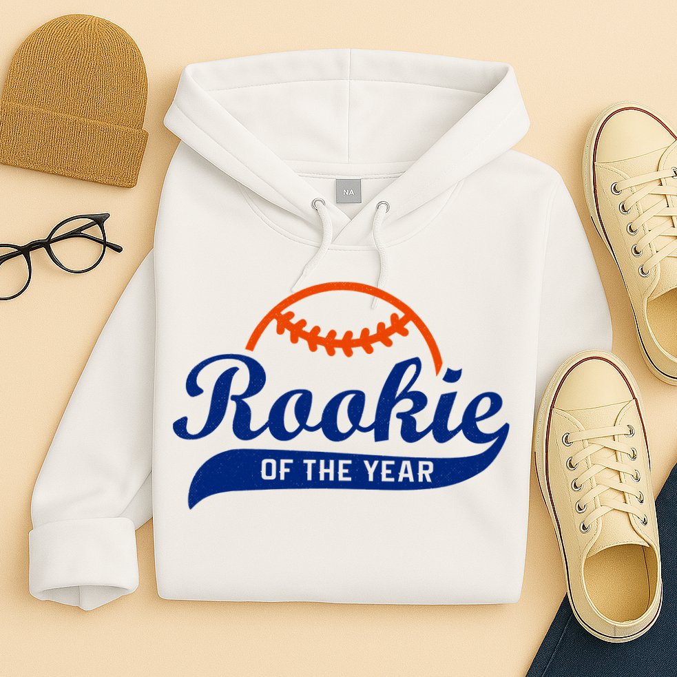 Baseball Funny Retro Rookie Of The Year Hoodie