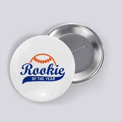 Baseball Funny Retro Rookie Of The Year Button