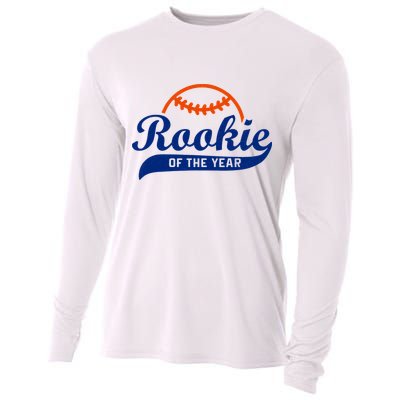 Baseball Funny Retro Rookie Of The Year Cooling Performance Long Sleeve Crew