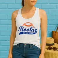 Baseball Funny Retro Rookie Of The Year Womens Tank Top