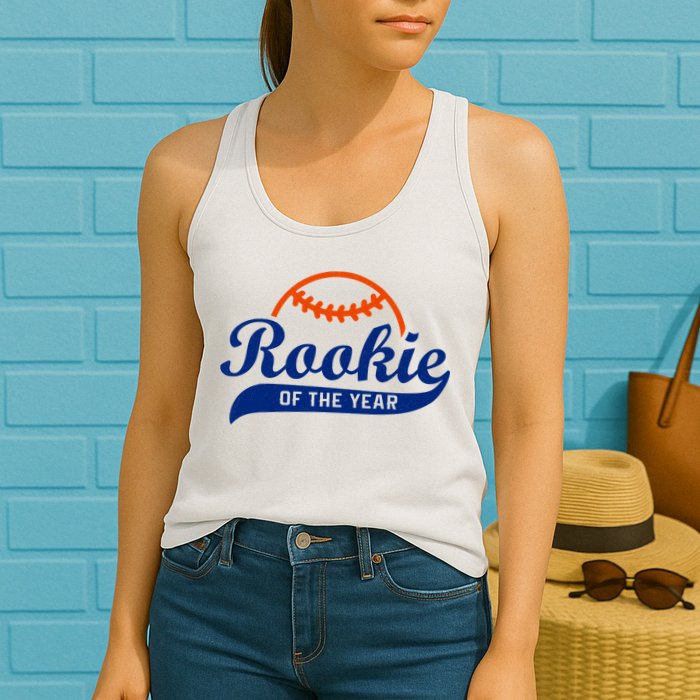 Baseball Funny Retro Rookie Of The Year Womens Tank Top
