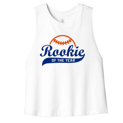 Baseball Funny Retro Rookie Of The Year Women's Racerback Cropped Tank