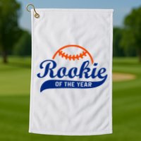 Baseball Funny Retro Rookie Of The Year Golf Towel