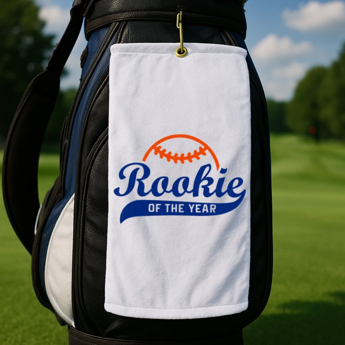 Baseball Funny Retro Rookie Of The Year Golf Towel
