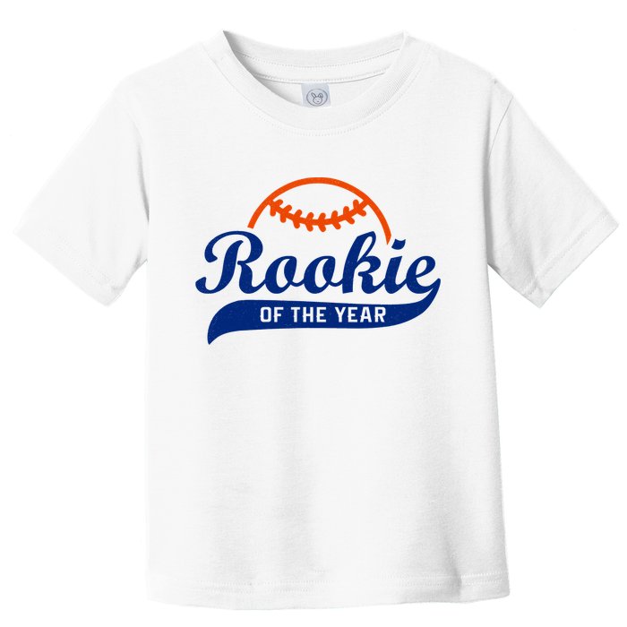 Baseball Funny Retro Rookie Of The Year Toddler T-Shirt