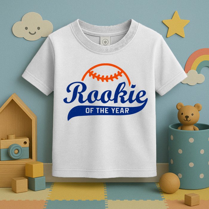 Baseball Funny Retro Rookie Of The Year Toddler T-Shirt
