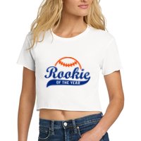 Baseball Funny Retro Rookie Of The Year Crop Top