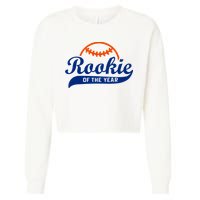 Baseball Funny Retro Rookie Of The Year Cropped Pullover Crew
