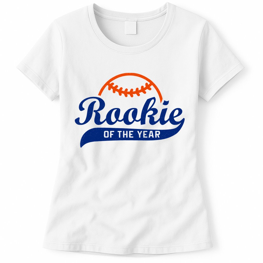 Baseball Funny Retro Rookie Of The Year Womens T-Shirt