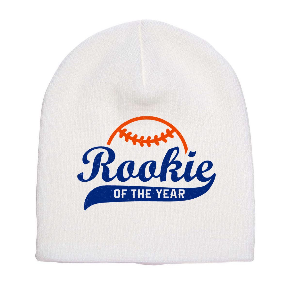 Baseball Funny Retro Rookie Of The Year Short Acrylic Beanie