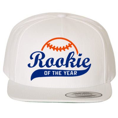 Baseball Funny Retro Rookie Of The Year Wool Snapback Cap