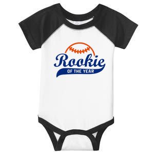 Baseball Funny Retro Rookie Of The Year Infant Baby Jersey Bodysuit