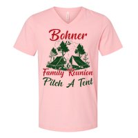 Bohner Family Reunion Pitch A Tent Matching Family V-Neck T-Shirt