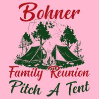 Bohner Family Reunion Pitch A Tent Matching Family V-Neck T-Shirt