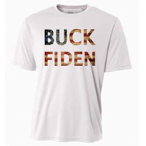 Buck Fiden Retro American Flag Buck Fiden And His Mandates Cooling Performance Crew T-Shirt