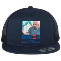 Biden For Resident Funny Biden Nursing Gift Flat Bill Trucker Hat