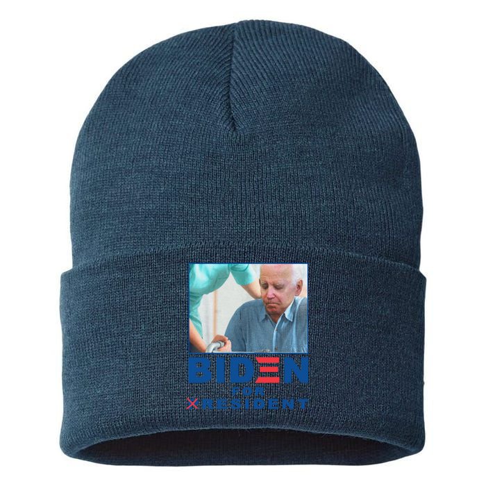 Biden For Resident Funny Biden Nursing Gift Sustainable Knit Beanie