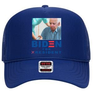 Biden For Resident Funny Biden Nursing Gift High Crown Mesh Back Trucker Hat