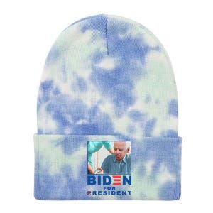 Biden For Resident Funny Biden Nursing Gift Tie Dye 12in Knit Beanie