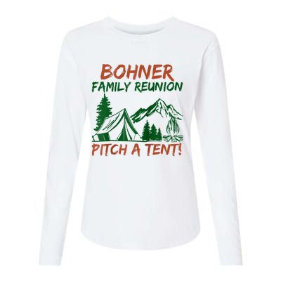 Bohner Family Reunion Pitch A Tent Womens Cotton Relaxed Long Sleeve T-Shirt