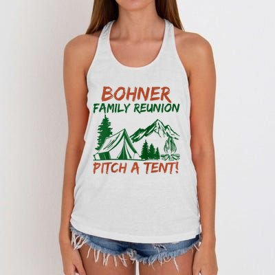 Bohner Family Reunion Pitch A Tent Women's Knotted Racerback Tank