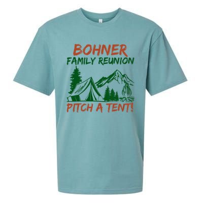 Bohner Family Reunion Pitch A Tent Funny Camping Sueded Cloud Jersey T-Shirt