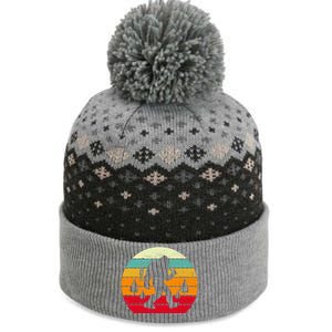 Bigfoot Fishing Retro Sunset The Baniff Cuffed Pom Beanie