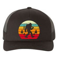 Bigfoot Fishing Retro Sunset Yupoong Adult 5-Panel Trucker Hat