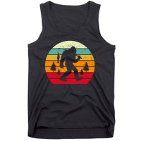 Bigfoot Fishing Retro Sunset Tank Top