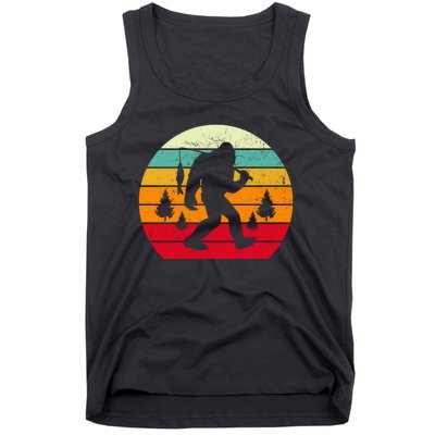 Bigfoot Fishing Retro Sunset Tank Top