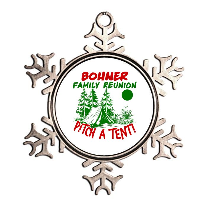 Bohner Family Reunion Pitch A Tent Bohner Family Reunion Christmas Metallic Star Ornament