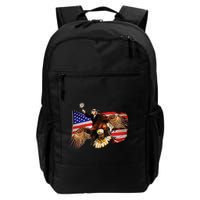Ben Franklin Riding Eagle Funny July 4th American Flag Backpack