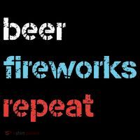 Beer Fireworks Repeat 4Th Of July Beer Drinking Drawstring Bag